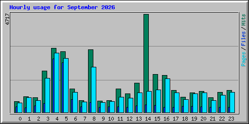 Hourly usage for September 2026